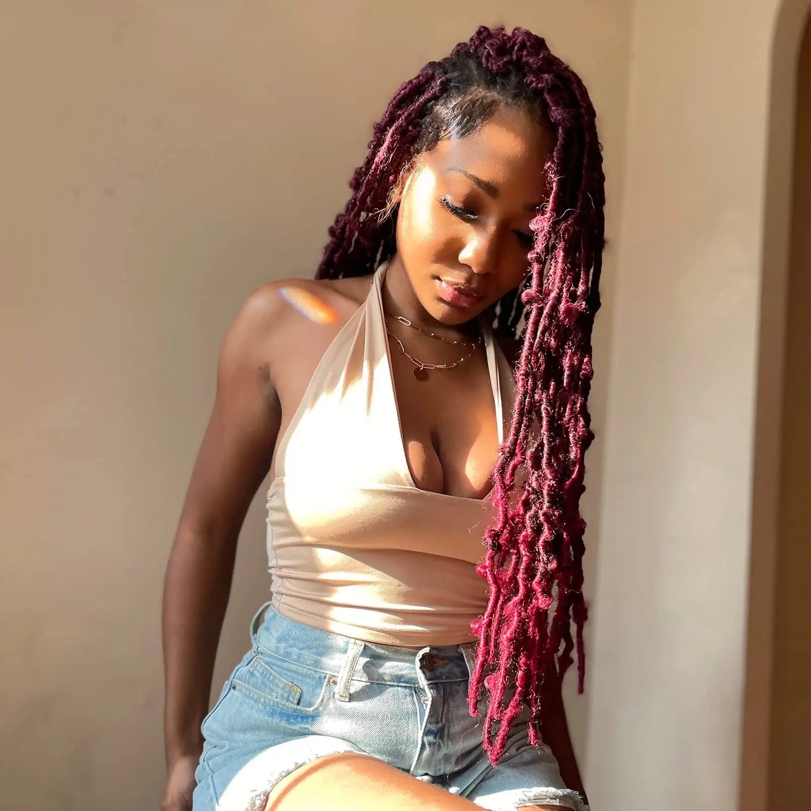 ( US ONLY) FAST SHIPPING DBL | Toyotress® Butterfly Locs Pre-Looped Distressed Locs Braiding Synthetic Crochet Hair Extensions Toyotress